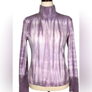 American Eagle Studio Purple Tie Dye Ribbed Mock Neck Sweater Great Condition